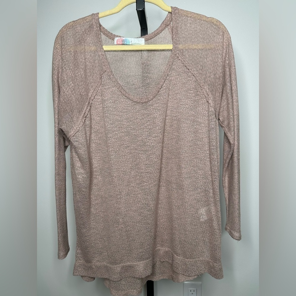 Free People Beach Dirty Pink Long Sleeves - Relaxed Fit - Lightweight